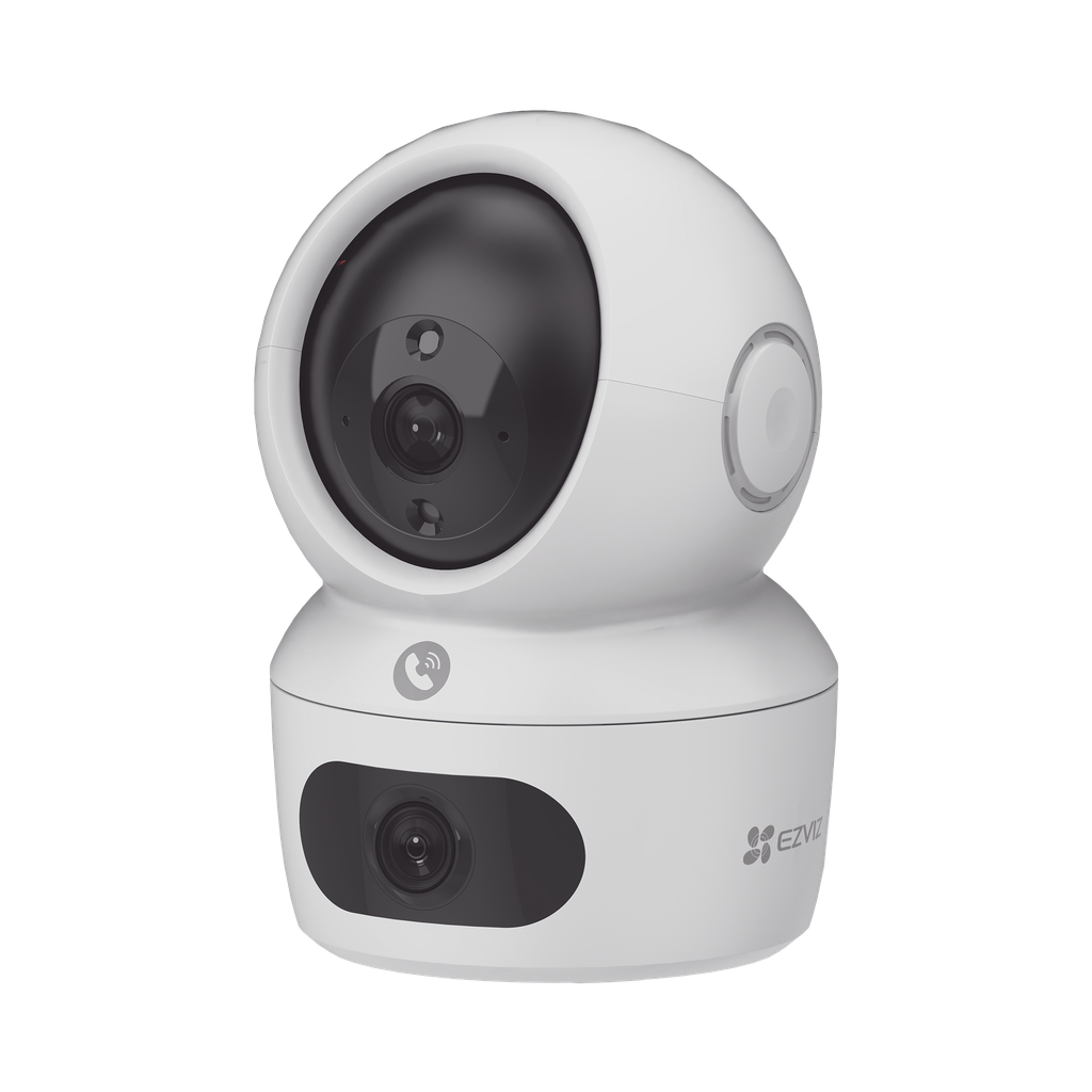 Camara PT / Doble Lente (4 MP + 4MP) / 4 Megapixel / Wi-Fi / IA Deteccion Humana / Vision Nocturna a Color / Audio Bidireccional / Doble Banda 2.4 / 5GHz / WiFi 6 / Uso en Interior / Vision Nocturna Inteligente (Color 27/4)