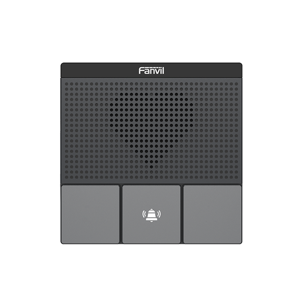 Mini Intercomunicador Wi-Fi para hotelería, hospitales, con diseño elegante, PoE, 3 botones, 1 relevador integrado de salida y entrada. - FANVIL A10W