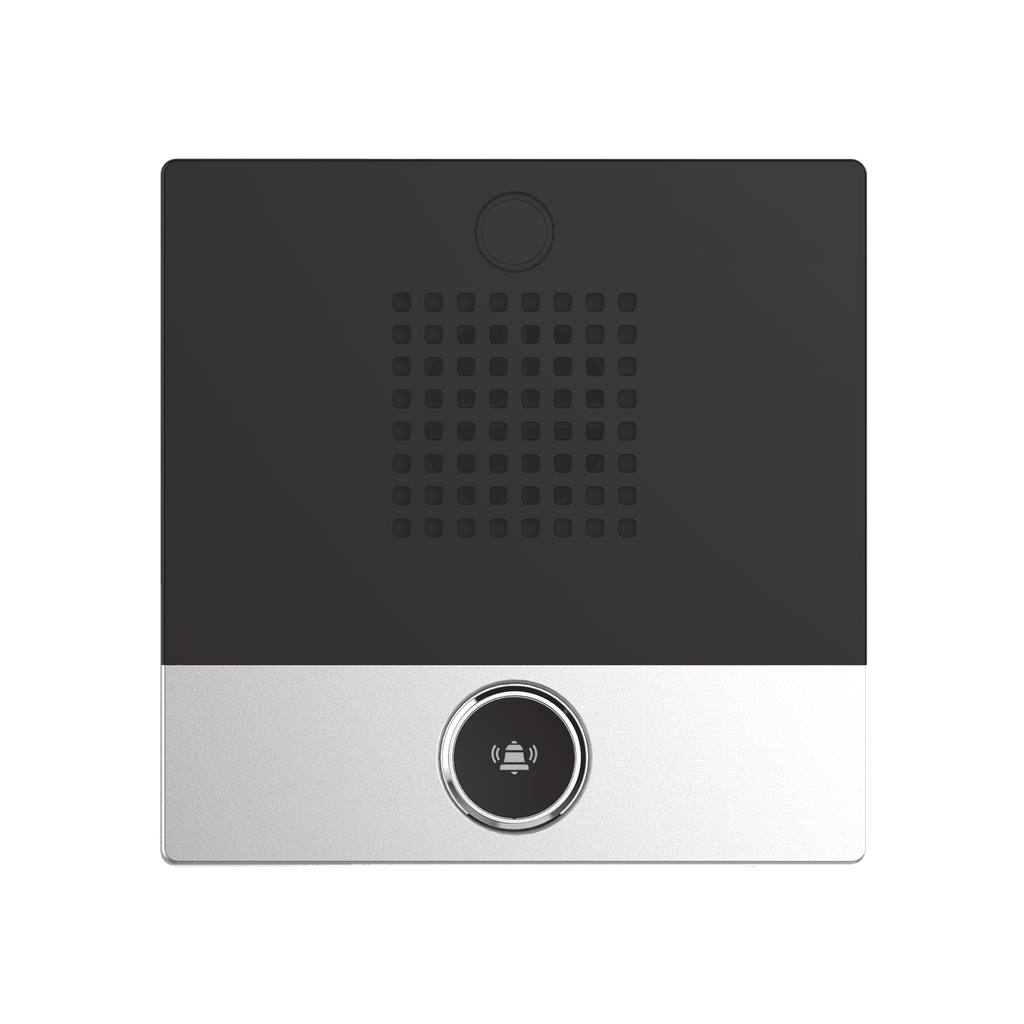 Mini Intercomunicador para hotelería y hospitales, con diseño elegante, PoE, 1 botón, 1 relevador integrado de salida y entrada. - FANVIL I10S
