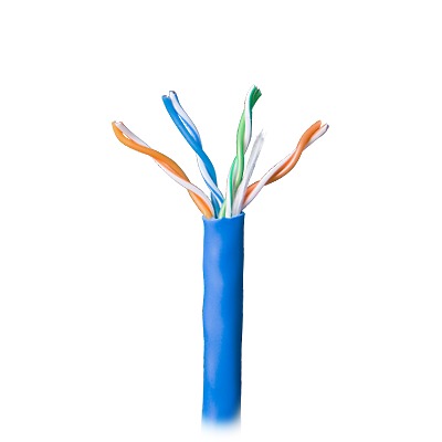 [5078-1106/1000] Bobina de 305 Metros (1000 Pies) Cable Par Trenzado Nivel 5 (CAT 5e) / CMR / Color Azul / 4 Pares de Conductores Sólidos de Cobre AWG 24 / Para Aplicaciones de CCTV, Redes de Datos, IP Megapixel, Control RS485 - GENESIS 5078-1106-1000