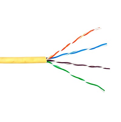 Bobina de Cable de 305 Metros (1000 Pies) UTP Cat6 Riser / Color Amarillo / UL, CMR, Probado a 350 Mhz / Para Aplicaciones de CCTV, Redes de Datos, IP Megapixel, Control RS485 - GENESIS 6360-1102-1000