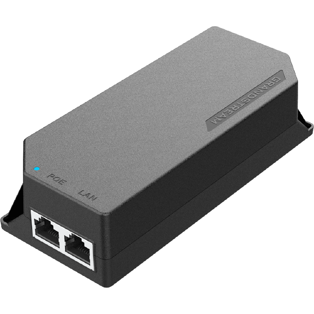 PoE Injector Grandstream 30W MultiGigabit / Compatible con IEEE 802.3af/at / 1x 2.5Gbps RJ45 LAN IN / 1x 2.5Gbps RJ45 LAN OUT con PoE 30W / 100~240VAC / 54VDC / Plug-and-Play / FCC, CE, RCM, IC - GRANDSTREAM GS-POE30W-MG