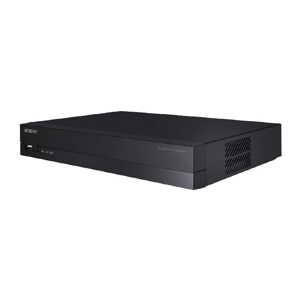 NVR 8 Megapíxel / 8 canales / H.265 / P2P Wisenet / 8 puertos PoE / Incluye 4TB para grabacion / NDAA - HANWHA VISION ARN-810S-4TB