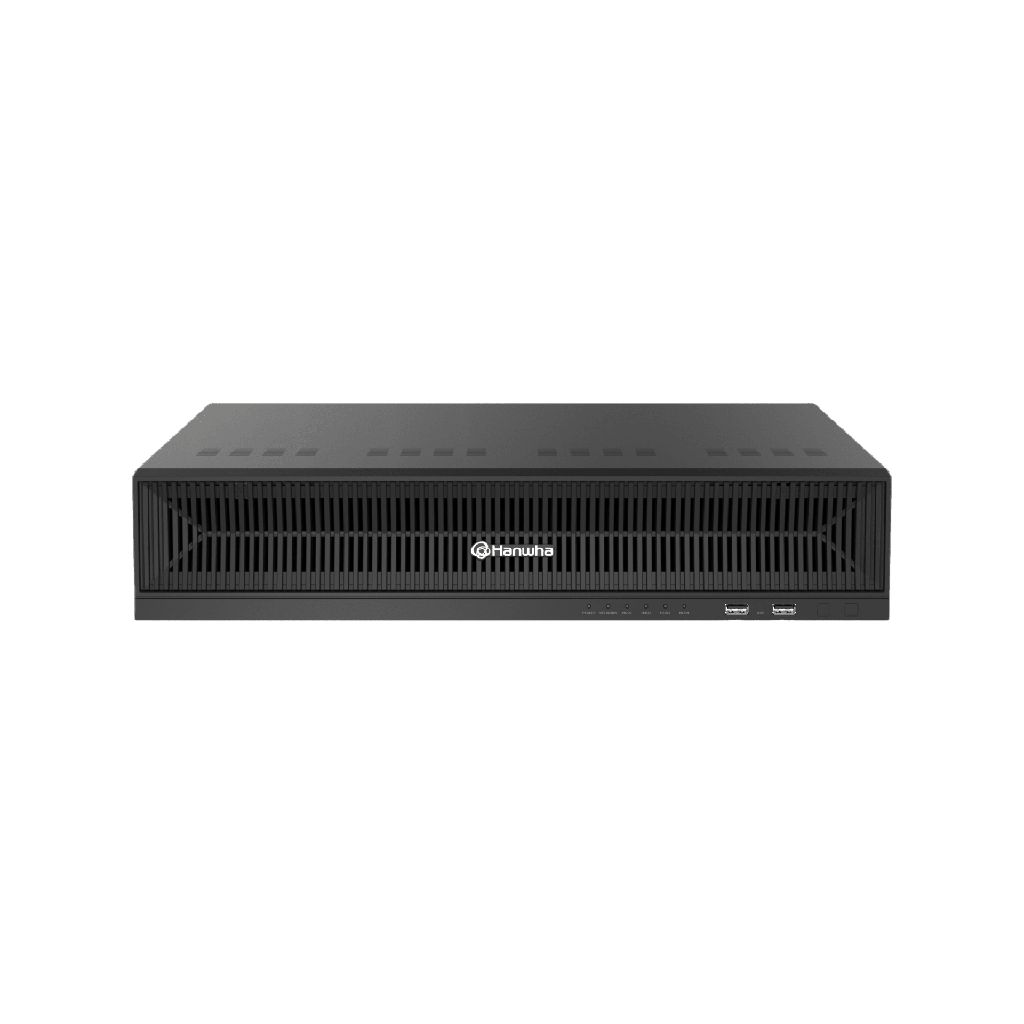 NVR de 12 Megapíxel sistema operativo Ubuntu Linux / Hasta 32 canales / 8TB Incluidos / 16 puertos PoE+ / H.265 & WiseStream / Incluye 1 Licencia de 4 canales - HANWHA VISION WRN-1632S-8TB