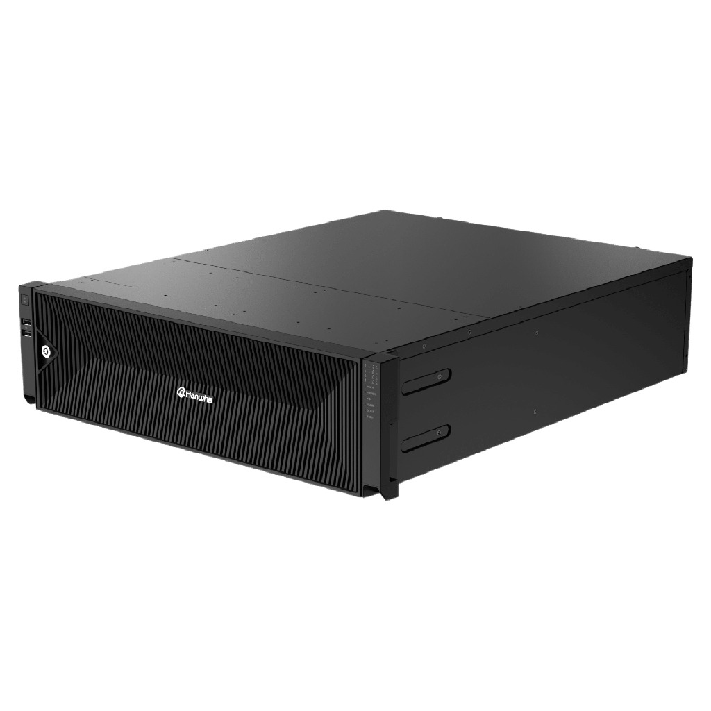 NVR 32 Megapixel (8K) con procesador Intel 12va generacion / 32 Canales IP / Soporta 16 Discos Duros / H.265 & Wisestream / Wisenet P2P / ONVIF / Compatible con Camaras IA / NDAA complient