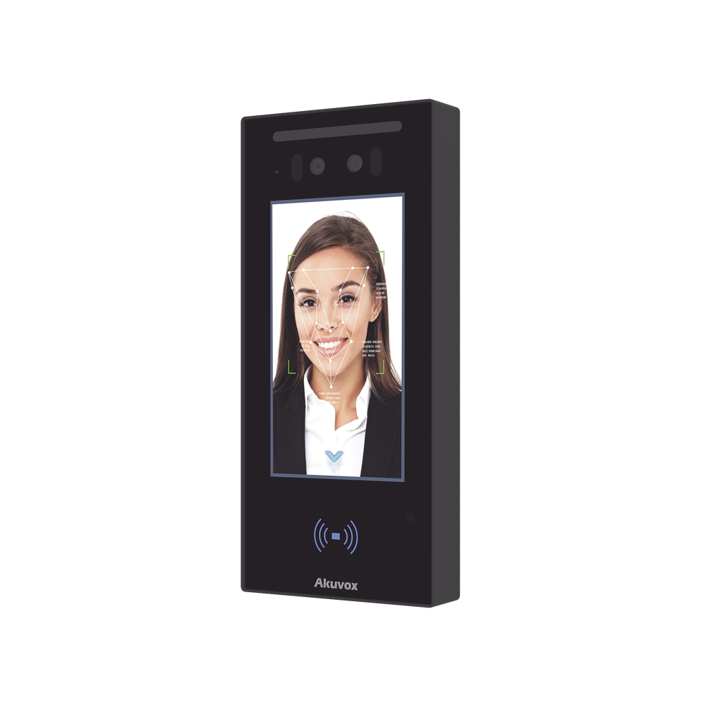 Frente de Calle / Ideal para fraccionamientos / Administración 100% en la Nube / Notificación a APP / Llamada Telefónica / SIP / ONVIF /Reconocimiento Facial / QR y PIN para Visitas desde la APP / IP65 / Bluetooth / NFC - AKUVOX E16C