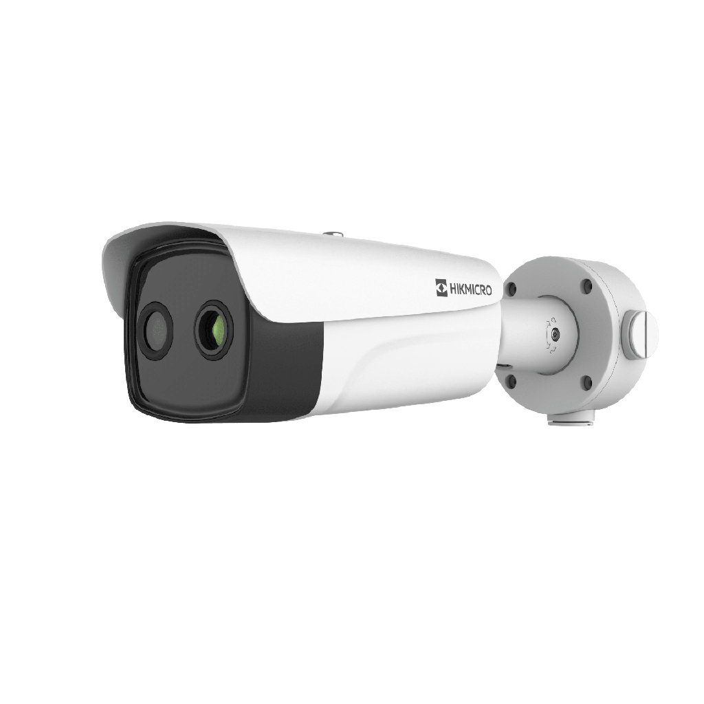 Cámara Bullet Dual Térmica y Óptica/ 256Í—192 Térmico + 5MP Í“ptico / IA para Detección Humana y Vehicular / Medición Temperatura -20°C a 150°C / Detección Fuego y Fumadores / IP67 - HIKMICRO HM-TD2638-35-G1-T3Y