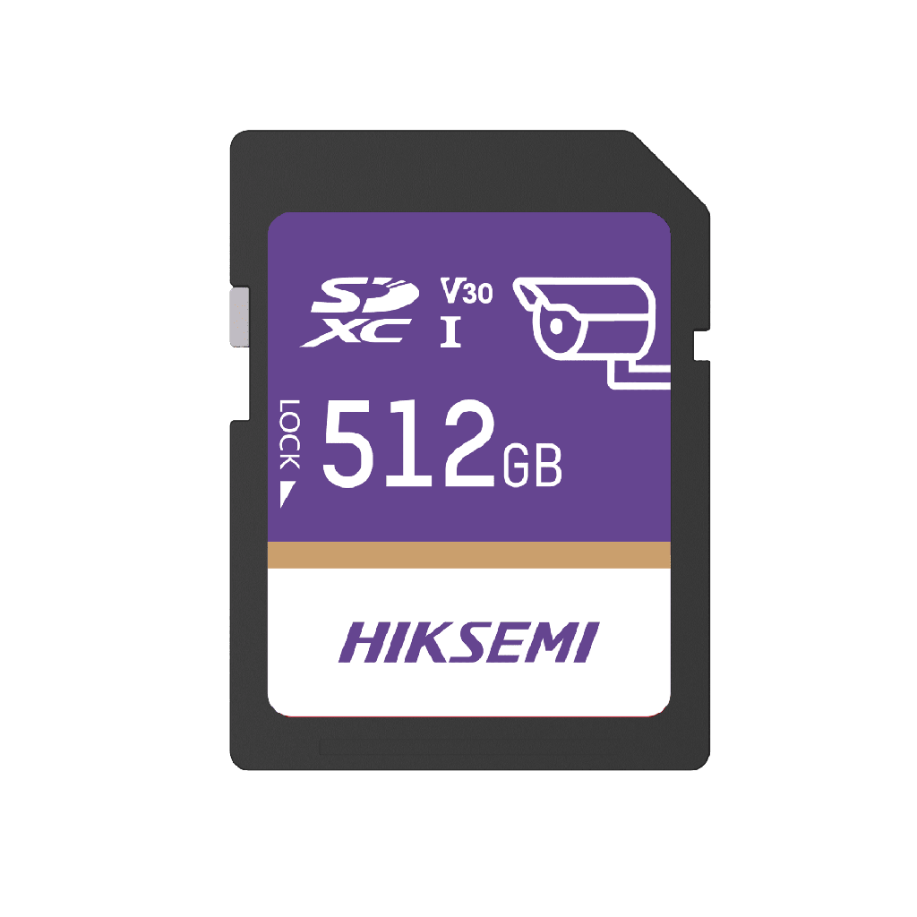 Memoria SD Clase 10 de 512GB / Especializada Para Videovigilancia - HIKSEMI by HIKVISION HS-SD-P10-512G-GUARDPRO