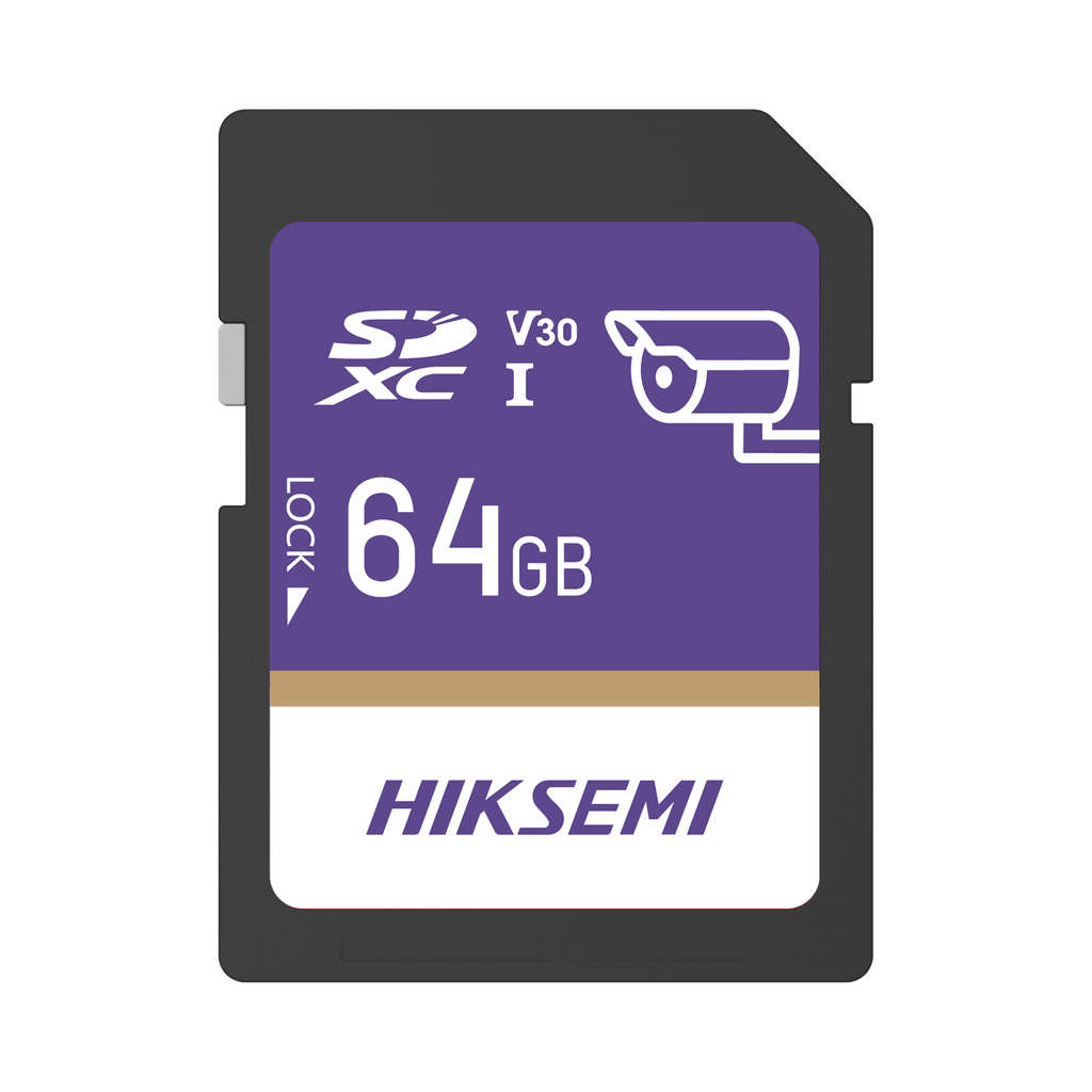 Memoria SD Clase 10 de 64 GB / Especializada Para Videovigilancia - HIKSEMI by HIKVISION HS-SD-P10-64G-GUARDPRO
