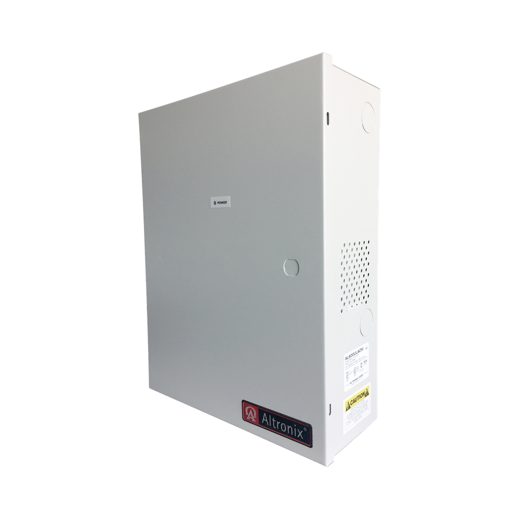 Fuente de poder ALTRONIX de 12/24 Vcc @ 6 Amper, con capacidad de bateria de respaldo, requiere bateria, 8 salidas, con voltaje de entrada de 115 Vca