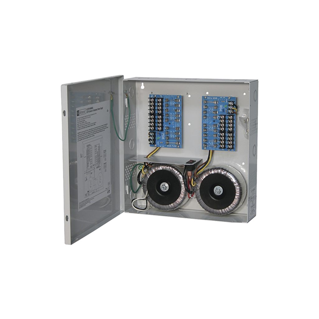 Fuente de poder ALTRONIX de 24 @ 25 Amper o 28 VCA @ 20 Amper, para 16 camaras / Voltaje de entrada en 115 Vca / Con capacidad de baterias de respaldo / Requieren baterias