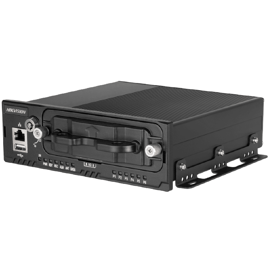[AE-MN5043(M12)] NVR Móvil de 8 Canales / 5 Megapixel / 4 Puertos PoE + 4 Vía Switch / 2 Bahías de HDD / Incluye Modulo GPS / Conector M12 - HIKVISION AE-MN5043(M12)