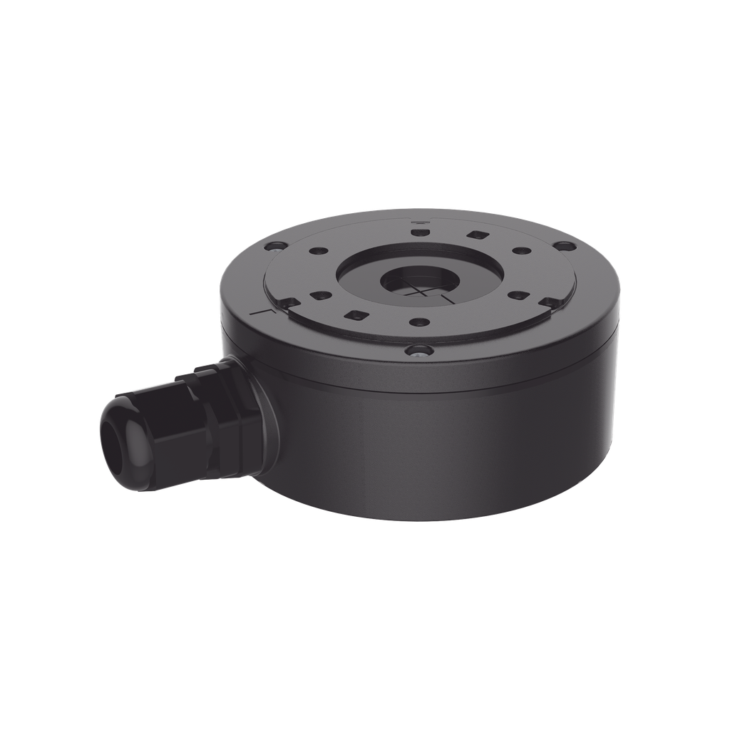 Caja de Conexión de Metal Color Negro / Exterior IP66 / Compatible con DS-2CD1043G2-LIUF/BLACK & DS-2CD2043G2-I(U)(BLACK) - HIKVISION DS-1280ZJ-XS(BLACK)