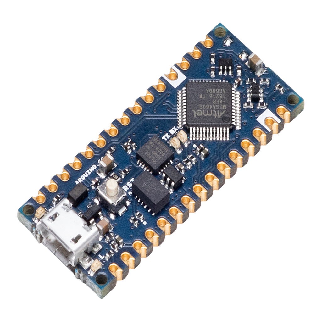 Placa de Desarrollo Arduino Nano Every / Microcontrolador ATmega4809 AVR 20 MHz / USB-Serial Bridge ATSAMD11D14A / 48 KB Flash / 6 KB SRAM / Compatible 5V / Montaje DIP o SMT