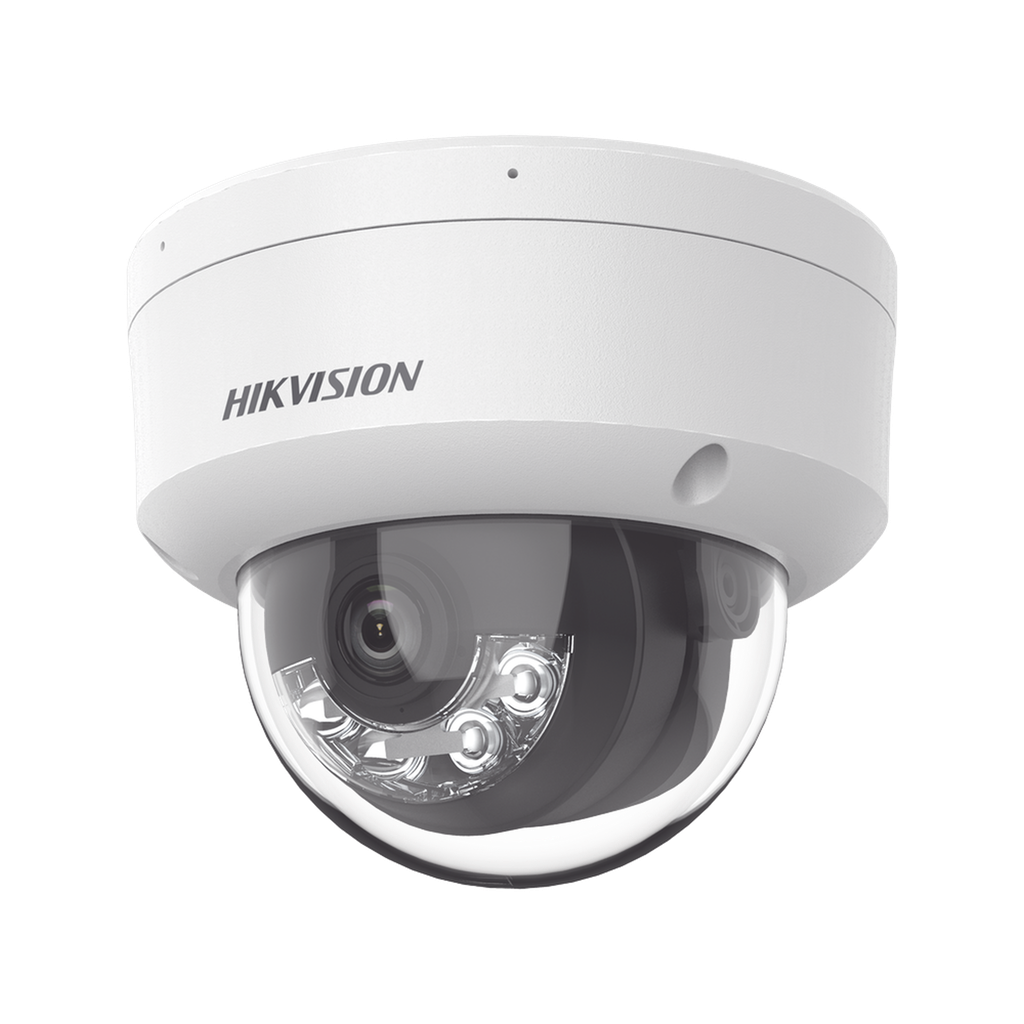 [Dual Light] Domo IP 2 Megapixel / Lente 2.8 mm / 30 mts IR + Luz Blanca / Micrófono Integrado / Antivandálico IK08 / ACUSENSE Lite / Exterior IP67 / H.265+/H.264+ / PoE / ONVIF (Profile S/T) - HIKVISION DS-2CD1123G2-LIU