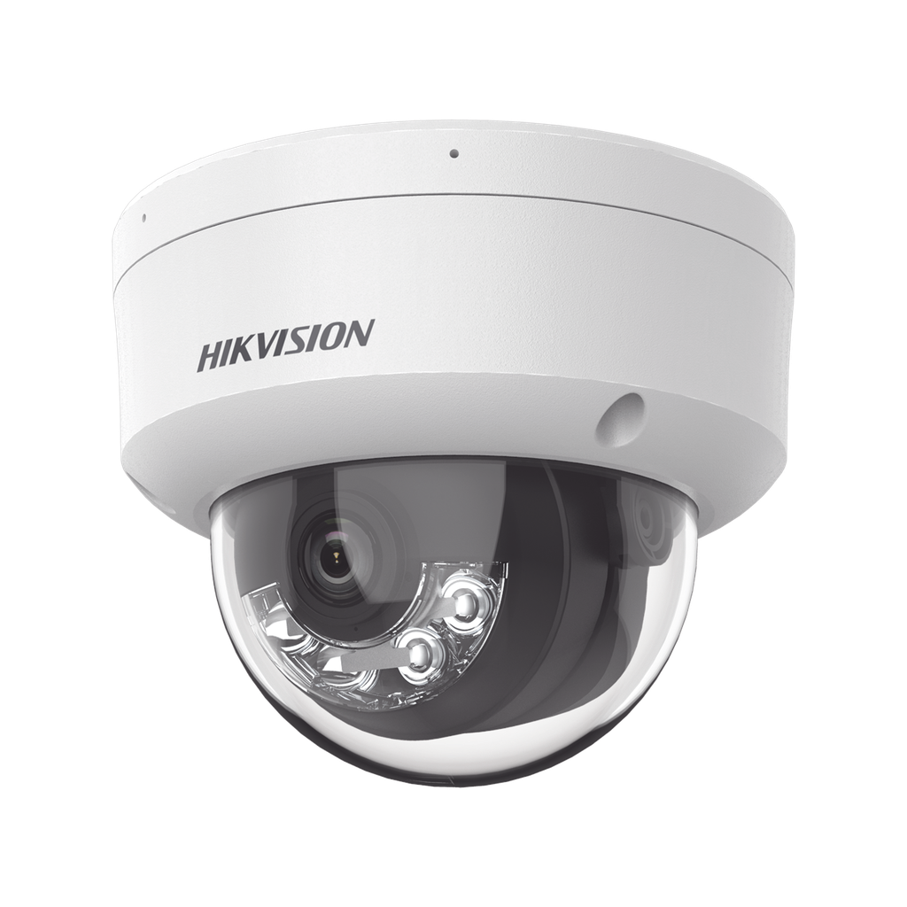 [Dual Light] Domo IP 6 Megapixel / Lente 2.8 mm / 30 mts IR + 30 mts Luz Blanca / Micrófono Integrado / ACUSENSE Lite / Exterior IP67 / H.265 / PoE / ONVIF - HIKVISION DS-2CD1163G2-LIU