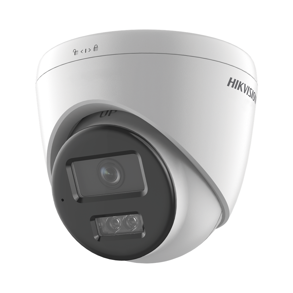 [Dual Light] Turret IP 8 Megapixel (4K) / Lente 2.8 mm / 30 mts IR + 30 mts Luz Blanca / Micrófono Integrado / ACUSENSE Lite / Exterior IP67 / H.265 / PoE / ONVIF / Micro SD - HIKVISION DS-2CD1383G2-LIU(F)