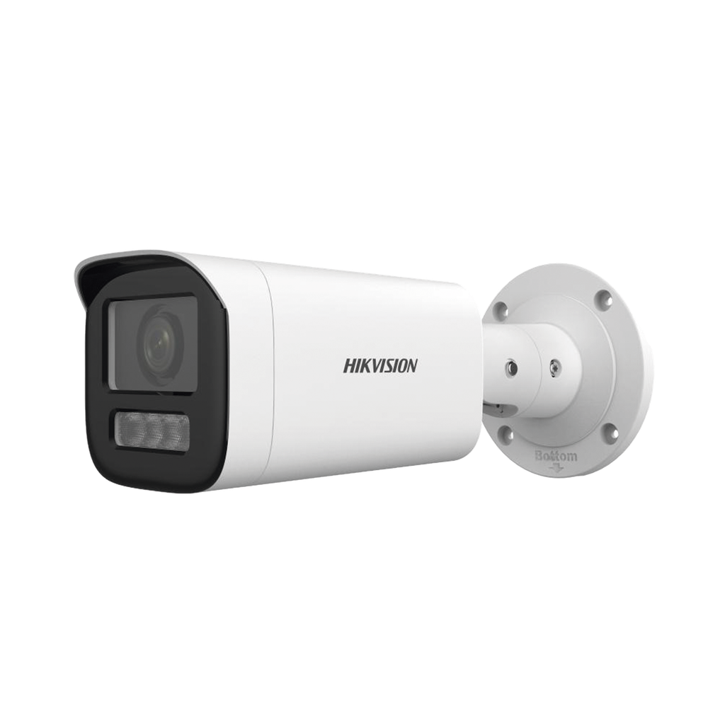 Bala IP 4 Megapíxel / Lente Motorizado 2.8 a 12 mm / Dual Light (50 mts IR + 50 mts Luz Blanca) / ACUSENSE Lite / Microfono Integrado / Exterior IP67 / WDR 120 dB / PoE / Micro SD / Alarmas I/O - HIKVISION DS-2CD1643G2-LIZSU