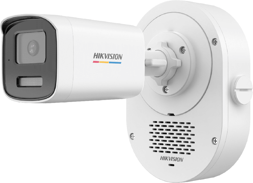 [SoundMax + ColorVu 3.0 + MD 3.0] Bala IP 4 Megapixel / Lente 4 mm / 50 mts IR + 50 mts Luz Blanca / Micrófono Integrado / ACUSENSE Lite / Exterior IP67 / WDR 120 dB / PoE / Micro SD - HIKVISION DS-2CD1T47G3-LIUF-LSRB