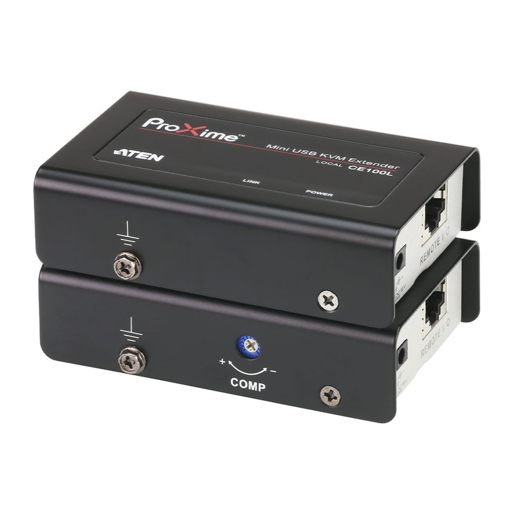 Extensor KVM USB | Acceso remoto PC | Hasta 100 m Cat5e | 1920x1200 | Protección ESD | Ajuste deskew - ATEN CE100